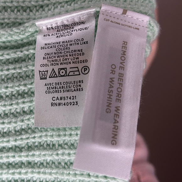 LOFT Light Green Ribbed Relaxed V-Neck Cardigan Sz XXL - Picture 5 of 6